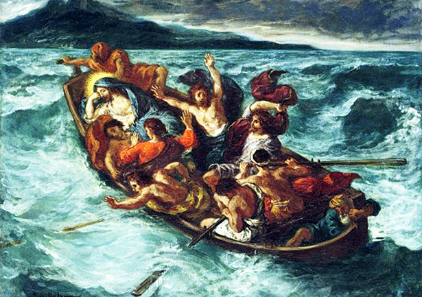 Christ
                  Asleep on the Sea by Delacroix