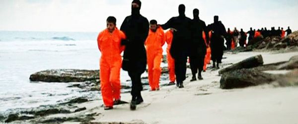 21 Coptic
                                                          martyrs being
                                                          led to their
                                                          execution in
                                                          Libya on
                                                          February 12,
                                                          2015
