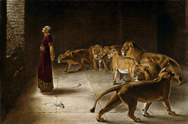 Daniel's
                  answer to the king, painting