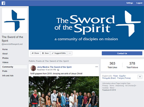visit Sword of the Spirit on
                                  facebook.com